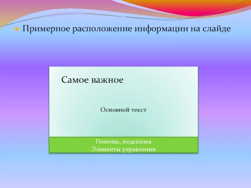 Расположение информации на слайде. Расположение на слайде. Информационные блоки на слайдах. Для размещения текста на слайде:. Располагают информацией о том что