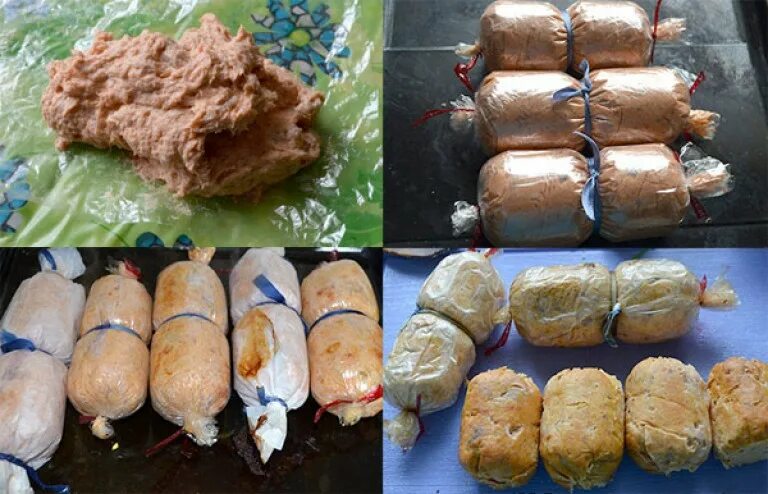 Колбаса домашняя рубленная в духовке. Колбаса в газовой духовке. Кухня наизнанку домашняя колбаса. При какой температуре запекать колбасу в духовке. Куриная колбаса в духовке.