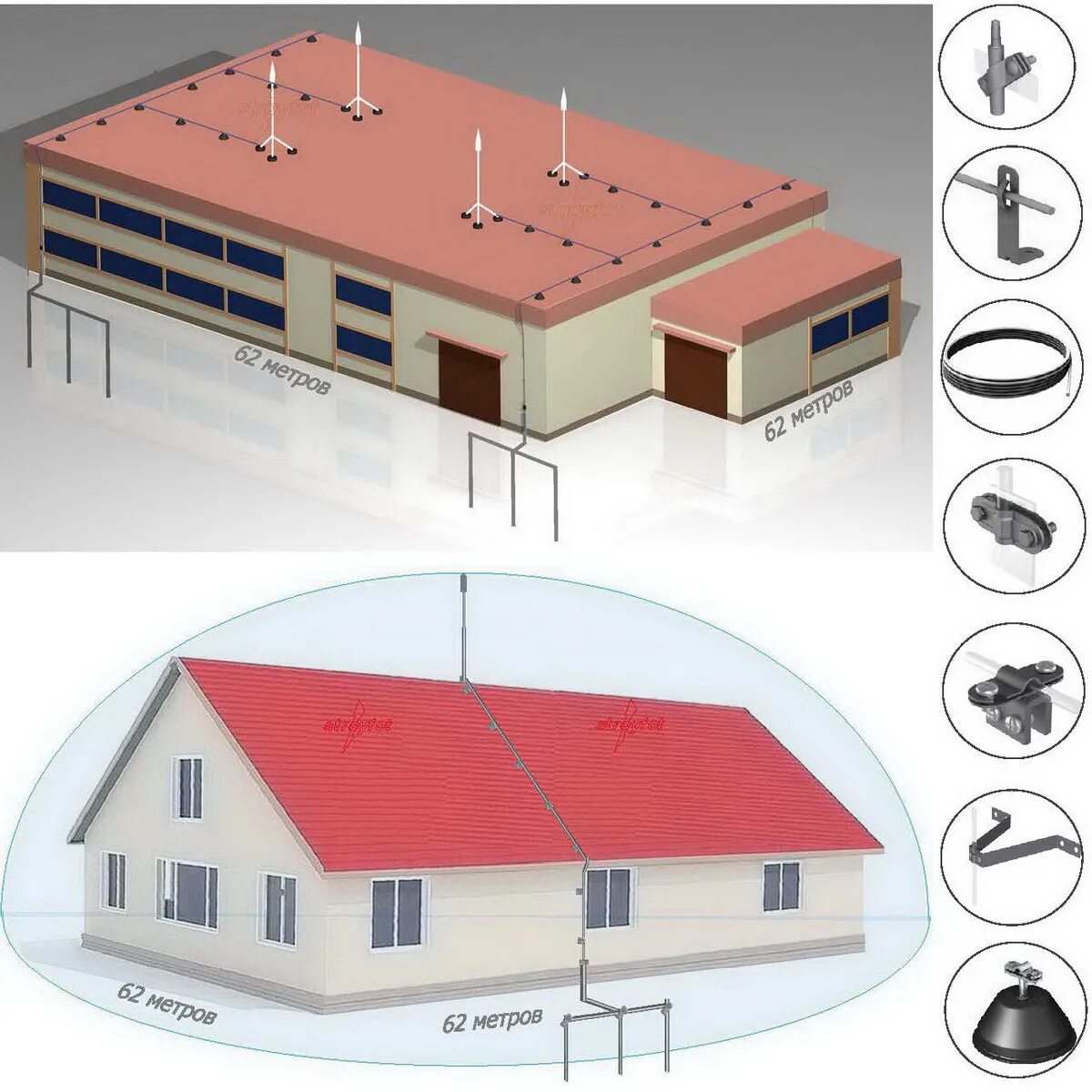 Молниезащита зданий токоотводы. Молниезащита 6 молниеотводов. Балластная кровля молниезащита. Молниезащита зданий по Унифлекс ТКП. Молниеотвод здание