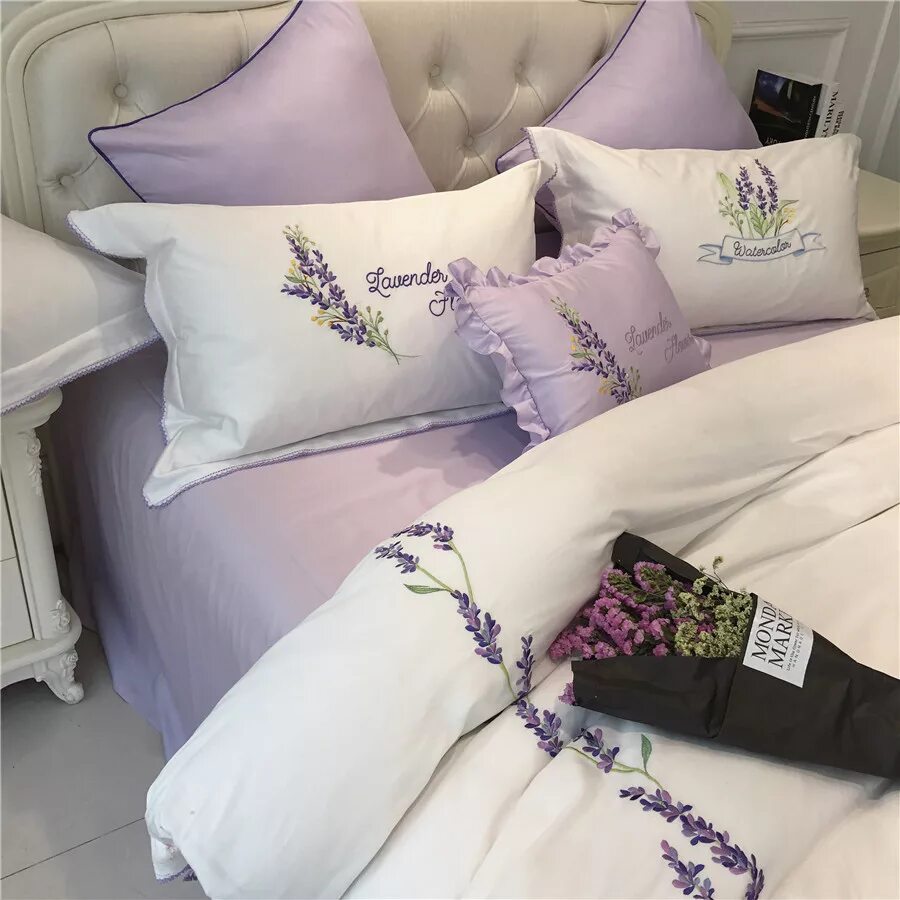 Постельное лаванда. Постельный комплект фиолетовый. Кпб lavande marie claire. Постельное лаванда. Постельное лаванда.