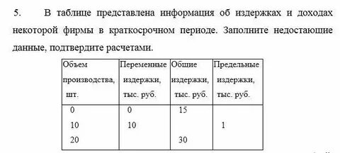 Заполните недостающие
