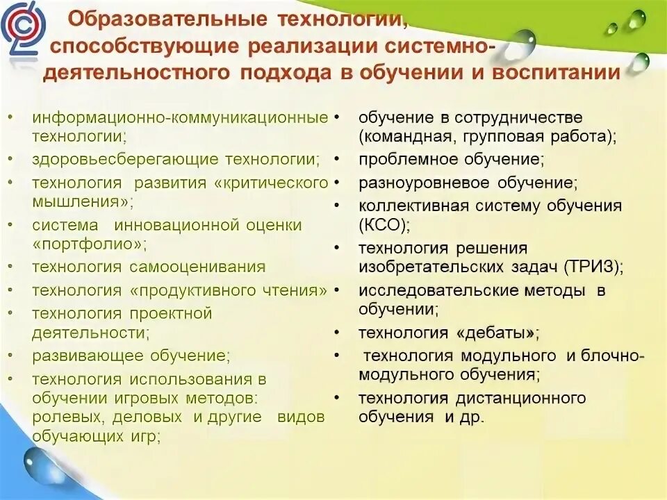 Технологии деятельностного типа примеры Использование принципов системно-деятельностного подхода на уроках биологии