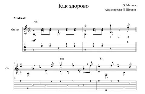 Авторская аранжировка для шестиструнной гитары от Игоря Шошина на песню Оле...