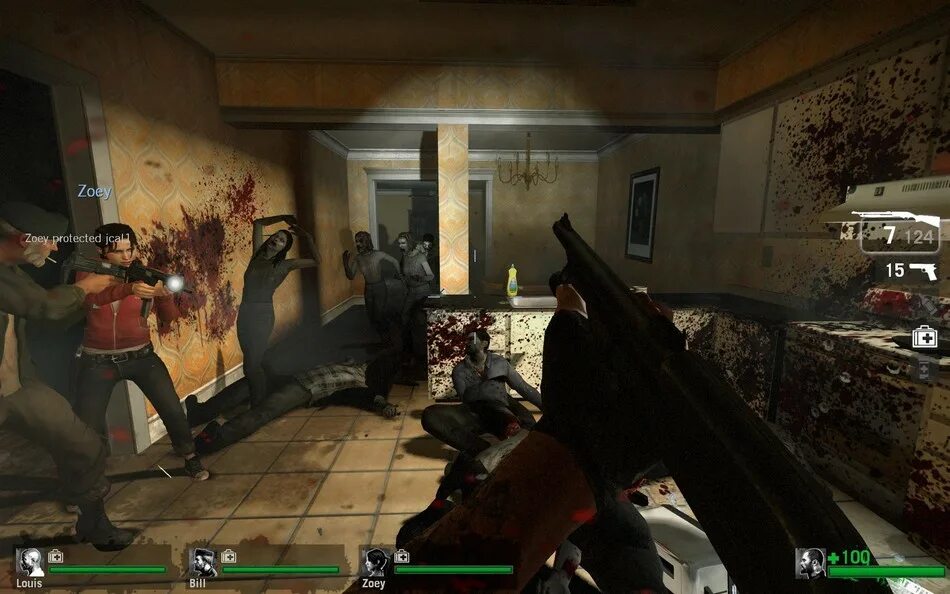 Игра про зомби апокалипсис left 4 Dead.