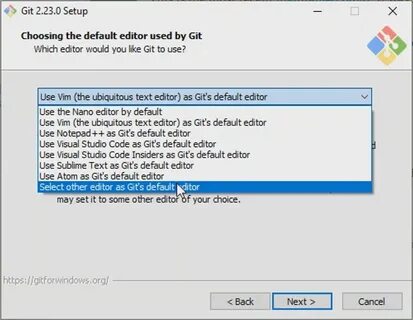 Default editor