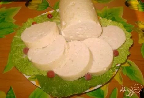 Домашняя колбаса из курицы без желатина