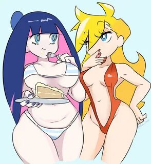 panty anarchy, stocking anarchy, tagme, 2girls, big breasts, breasts, femal...