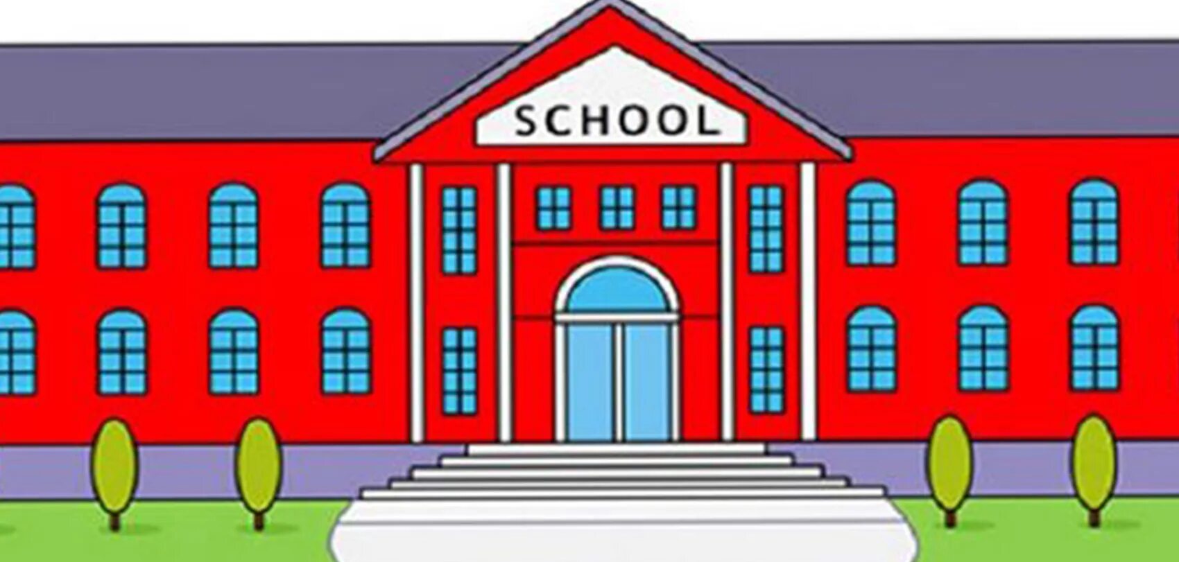 Opening school. Школа рисунок. Здание школы с детьми. Школа мультяшный. Схематичное изображение школы.
