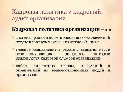 Организационно кадровый