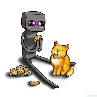 Кот майнкрафт арт