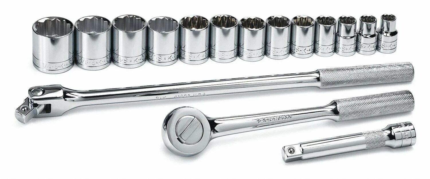 Купить торцевые головки 1 2. Socket Wrench Set 16 piece. Набор головок торцевых 3/4"Dr, дюймовых 12 гр. SAE 7/8-2", метрических 6гр.22-50 мм. Socket Set 1/2 Drive 12 point inch. Торцевая головка 1/2 30 мм. (Хром-ванадий) lecar000471214.