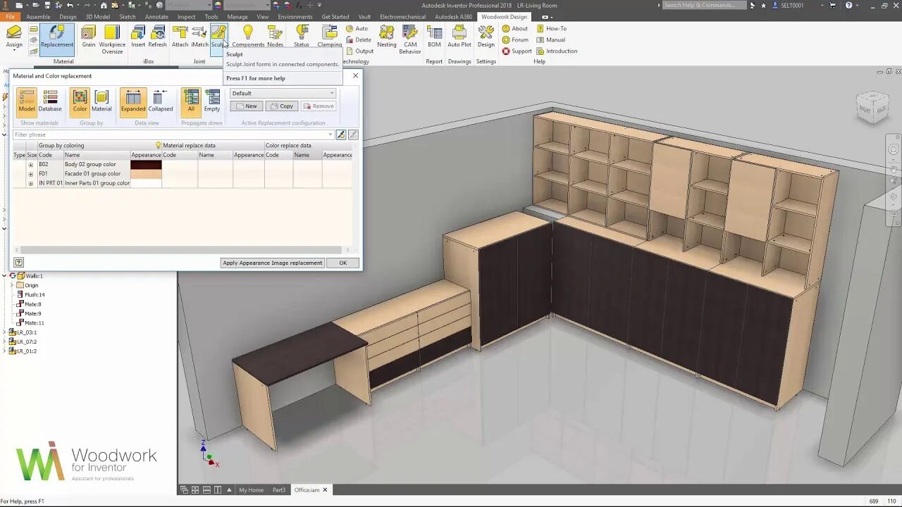 Woodwork for inventor. Autodesk inventor мебель.