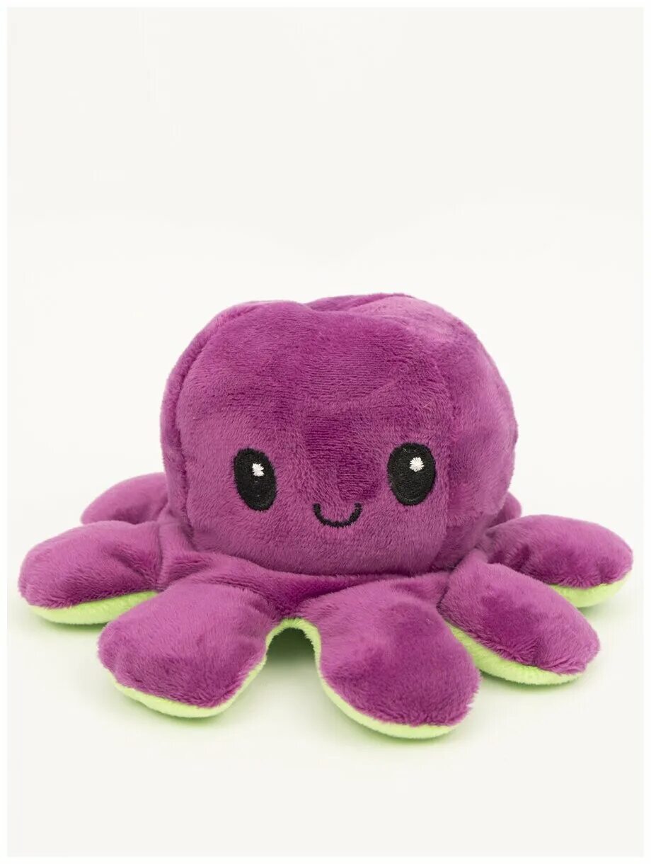 мягкая двухсторонняя игрушка - вывернушка осьминожка, малиновый. плюшевая осьминожка вывернушка. осьминожка перевертыш. осьминожка перевертыш. мягкая игрушка осьминожка-перевертыш.