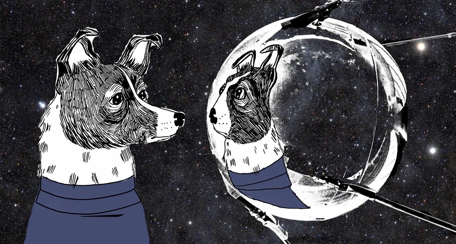 Космосе после собаки. Собаки в космосе. Собака в космосе рисунок. Собаки космонавты. Белка и стрелка в космосе.