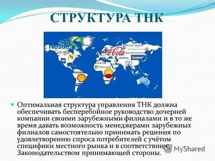 Роль транснациональных корпораций в современной экономике