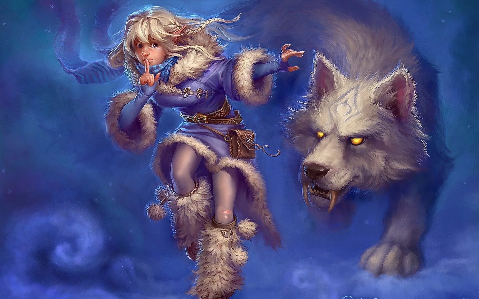 Богиня волчица. Сказочные существа леса. Эльфийские волки. Волк и эльфийка. Девушка с волком.