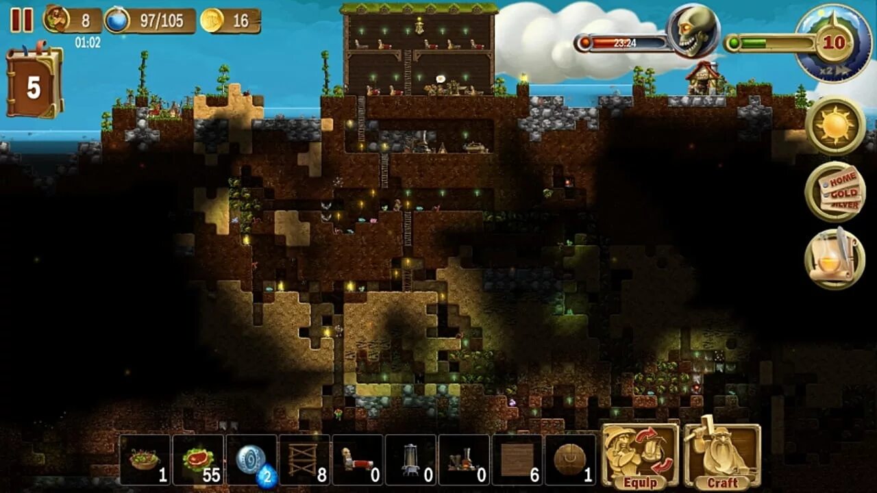 Игра крафт ворлд. Игра Гномы Craft the World. Craft the World база в подземелье. Крафт зе ворлд дом. Craft the World выживание.