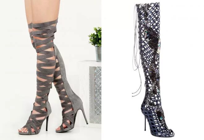 высокие сапоги в сетку. ботфорты сетка. летние сапоги на каблуке. шикарные ботфорты. чулки в виде коры.