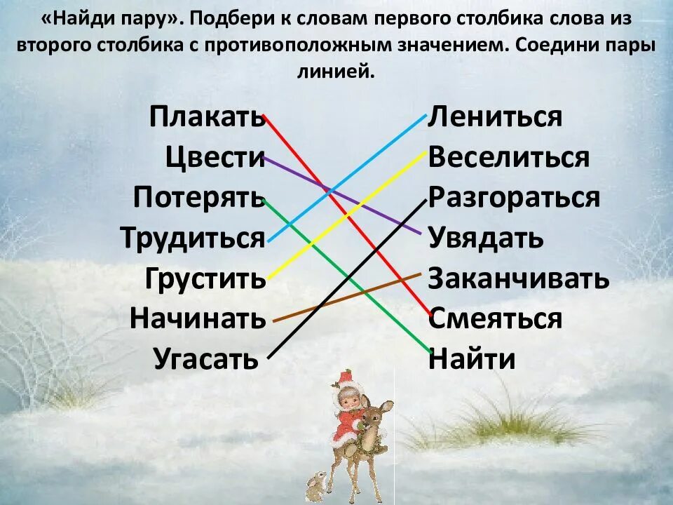 Подбери к каждому противоположное по смыслу. Подбери пары слов с противоположными значениями. Соедини картинки с противоположным значением. Найди противоположное значение. Слова с противоположным значением 1 класс.