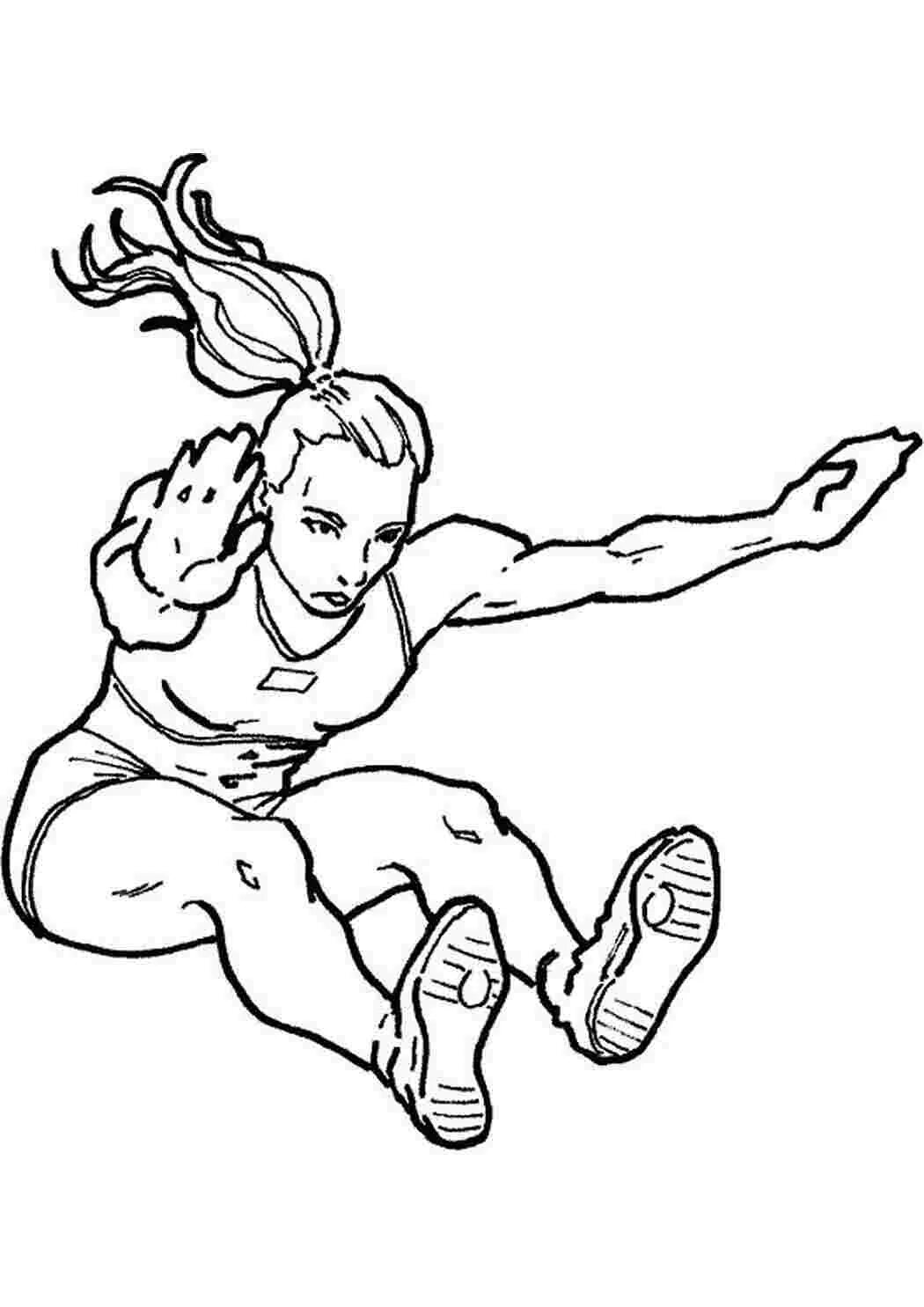 Прыжок днд. Раскраска: спортсмены. Спортсмен рисунок. Раскраска спортсмены для детей. Прыжки в длину раскраска.