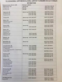 Автовокзал стерлитамак номер справочной