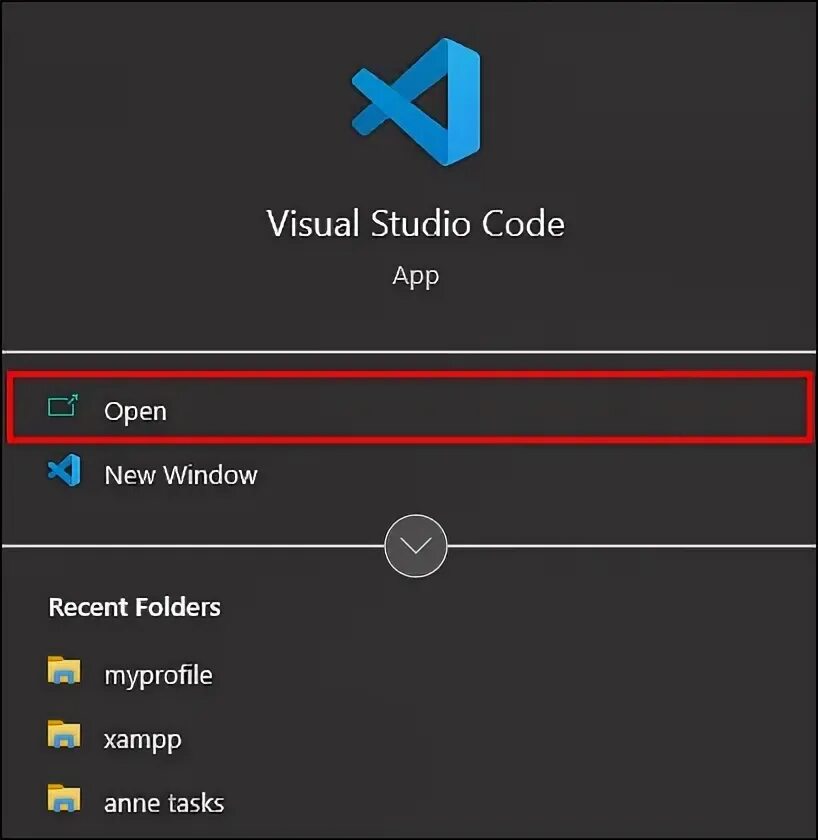 Visual code settings. Visual code settings