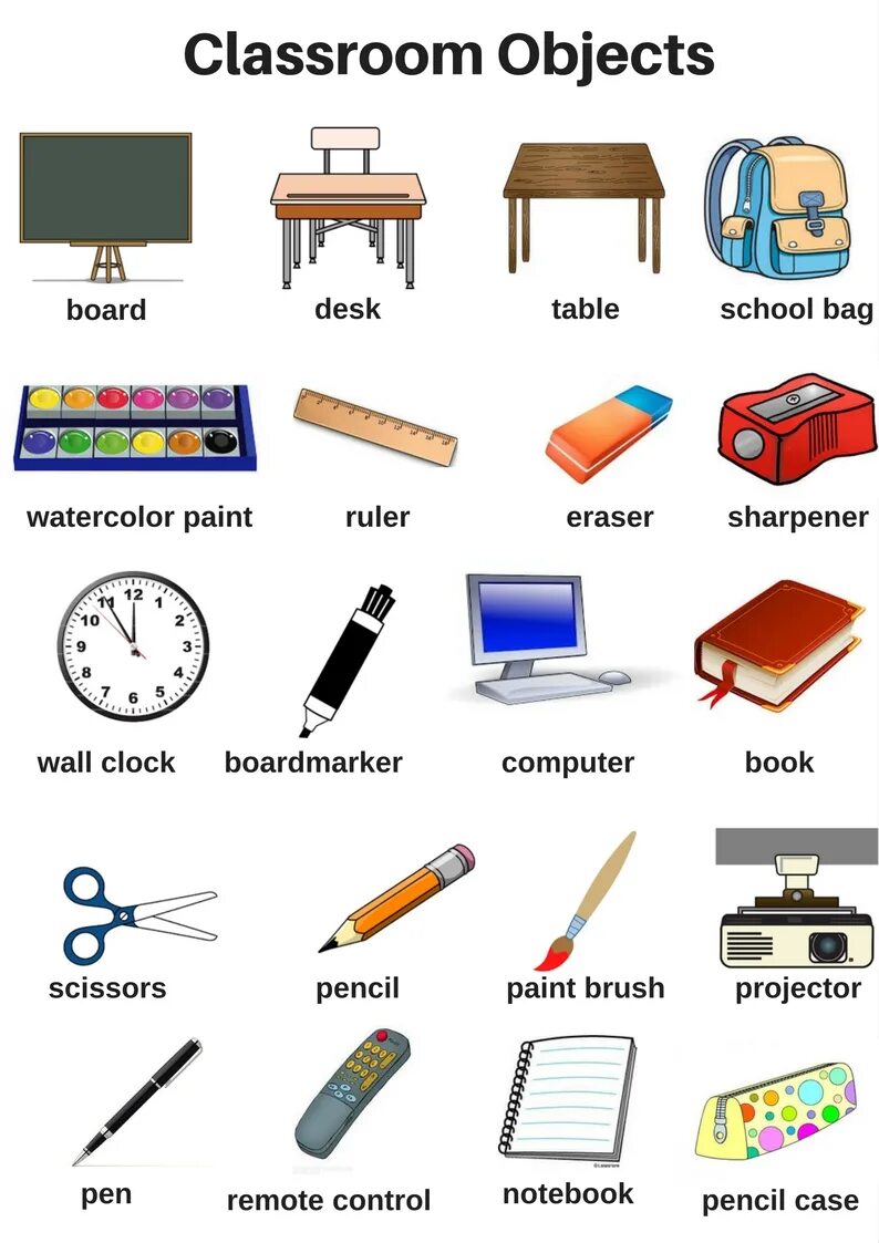 Карточки Classroom objects. Школьные предметы Flashcards. School objects карточки. Школьные предметы на английском для детей. Objects for kids