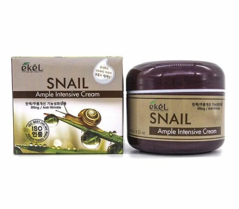 Муцин улитки 100. Ekel Snail ample Intensive Cream. Крем для лица Ekel с улиткой,100г. Крем Снайл с муцином улитки Корея. Ekel Snail Ampoule Cream ампульный крем для лица с муцином улитки.