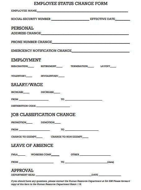 Change form