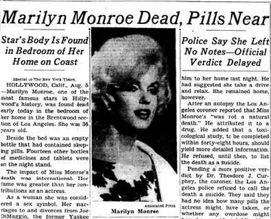 Dead marilyn
