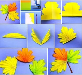 Лист клена из бумаги