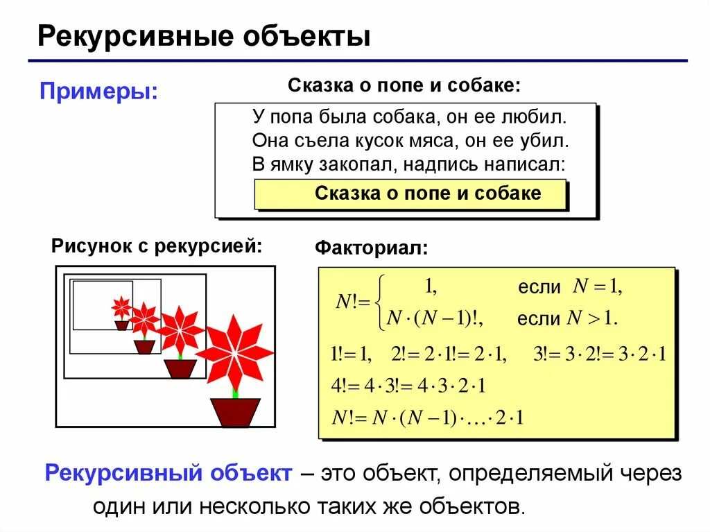 Рекурсивное программирование языки