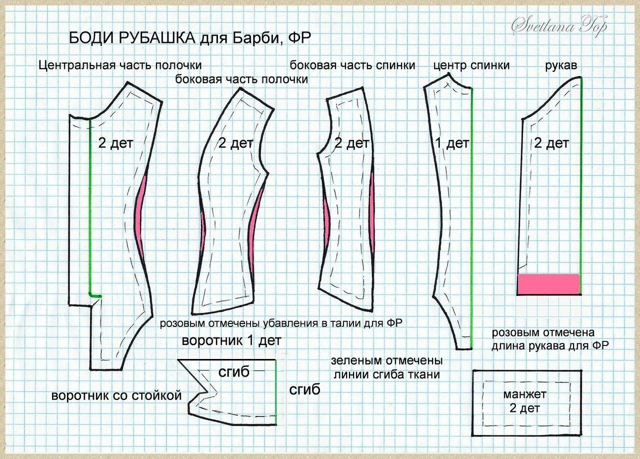 Наряды для Барби/Barbie Fashion Образцы кукольных платьев, Барби, Выкройка одежд