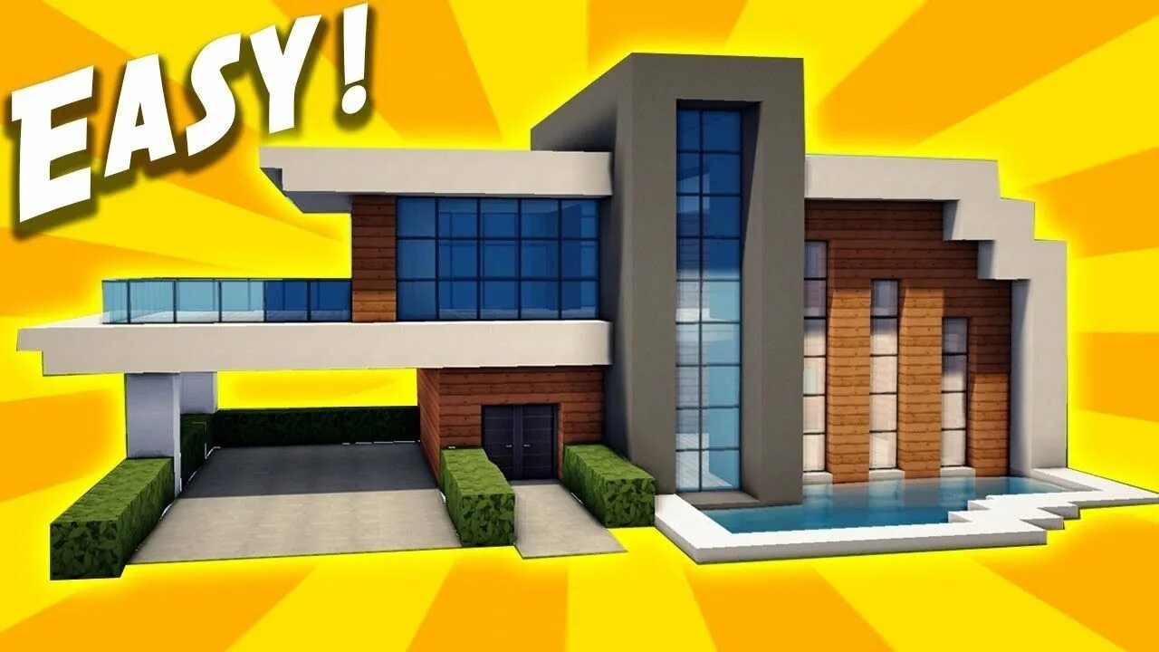 Minecraft modern house tutorial