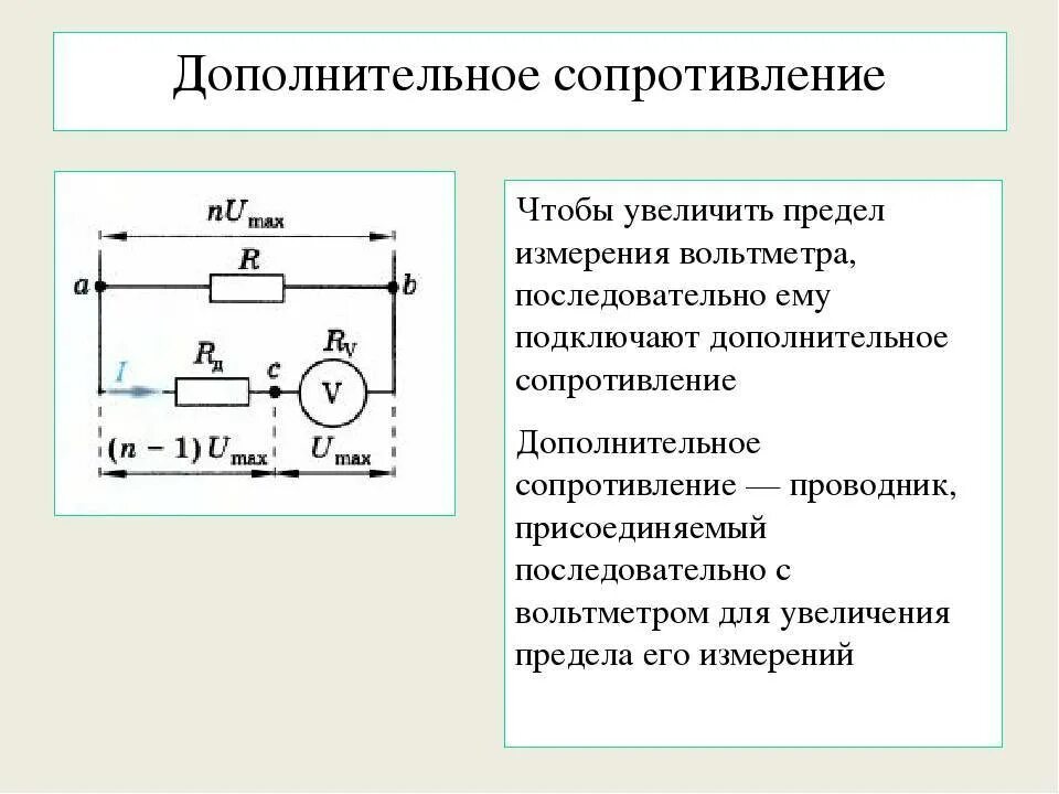 Шунт в цепи. Добавочные сопротивления Назначение схема включения. Схема включения вольтметра с добавочным сопротивлением. Схема измерения напряжения с помощью добавочного сопротивления. Схема включения добавочного сопротивления.