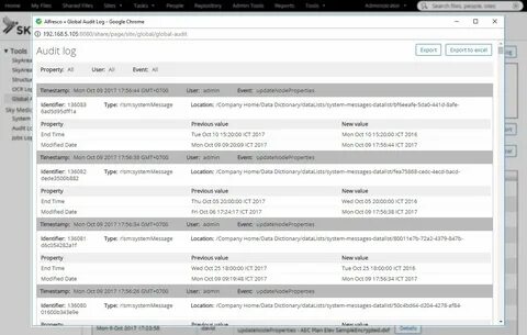 Audit logging