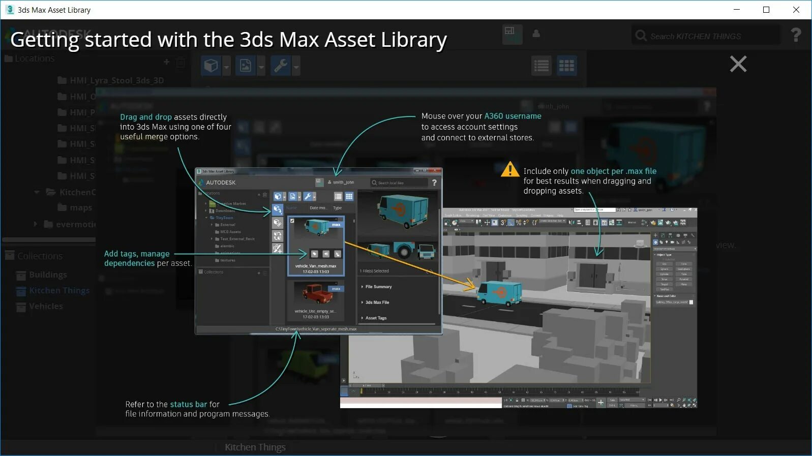 Asset library. 3d Max Library. Assets Library.