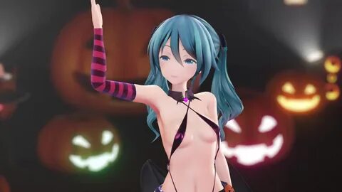 Ray-MMD)つ み 式 ミ ク さ ん で Happy Halloween(R18 MMD) .