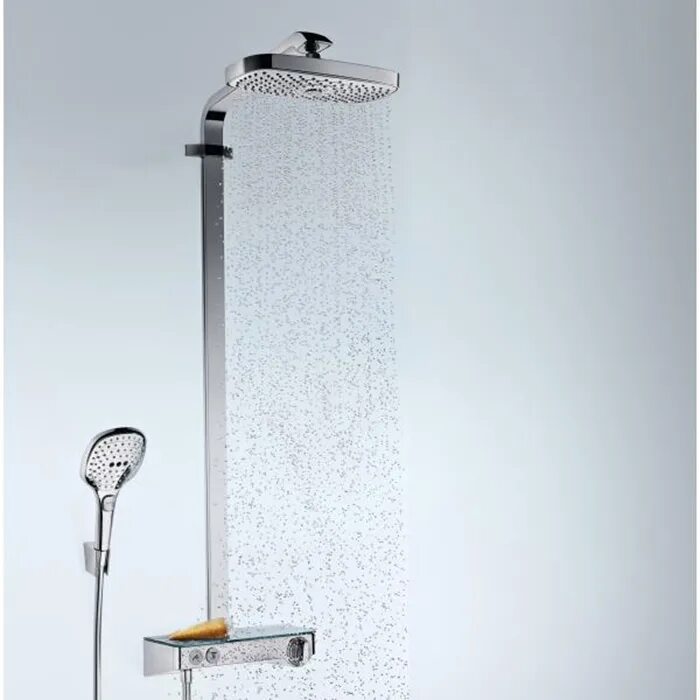 Душевая стойка Hansgrohe Raindance select e 300 2jet Showerpipe 27126400 комбинированное. Душевая система Hansgrohe Raindance. Душевая система Hansgrohe Raindance select. Душевая стойка Hansgrohe Raindance. Душевая система скрытого монтажа сантехсервис