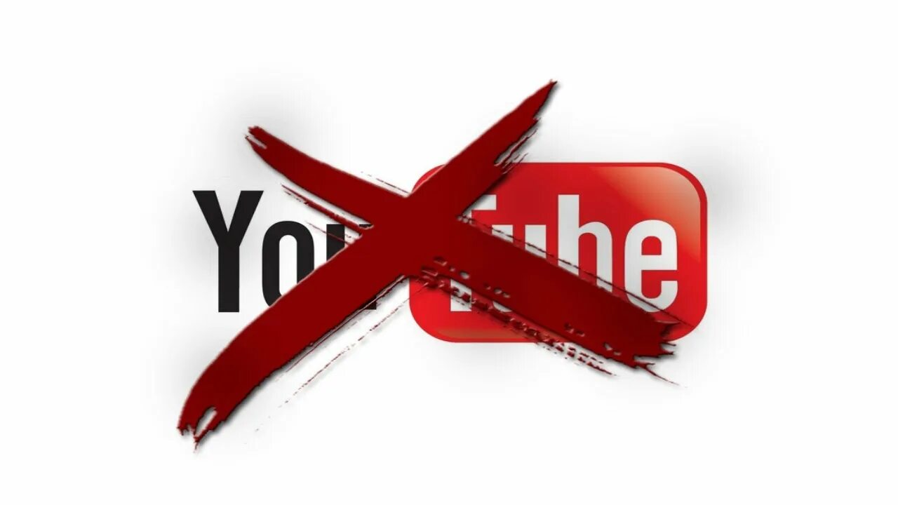 Чего нет на youtube. Youtube блокируют. перечеркнутый значок ютуба.