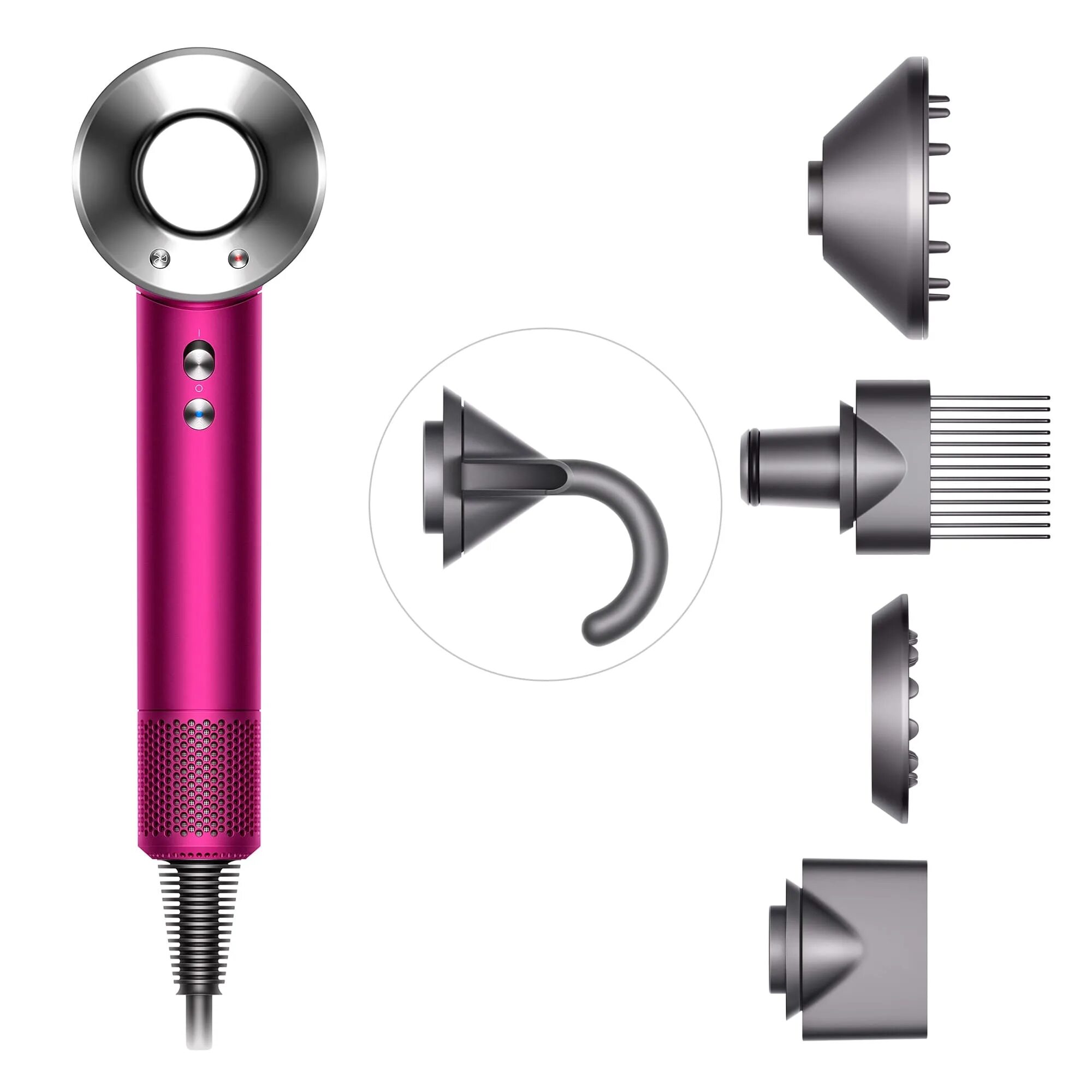 Фен дайсон обзор. Фен dyson supersonic hd07. фен dyson supersonic hd07, фуксия. dyson фен фуксия никель. dyson supersonic hd07 насадки.