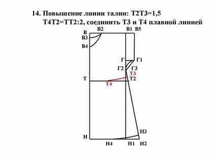 Построение чертежа изделия с цельнокроеным рукавом