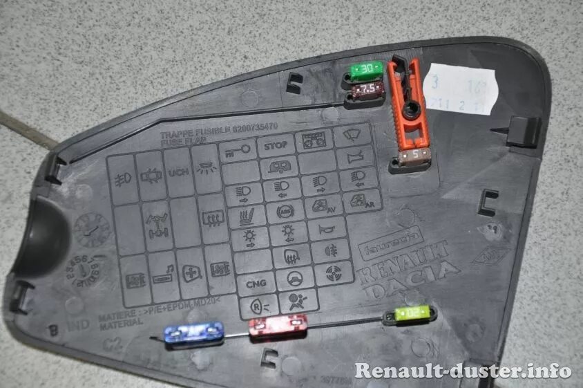 Предохранитель прикуривателя - Renault Duster (1G), 1,6 л, 2014 года электроника