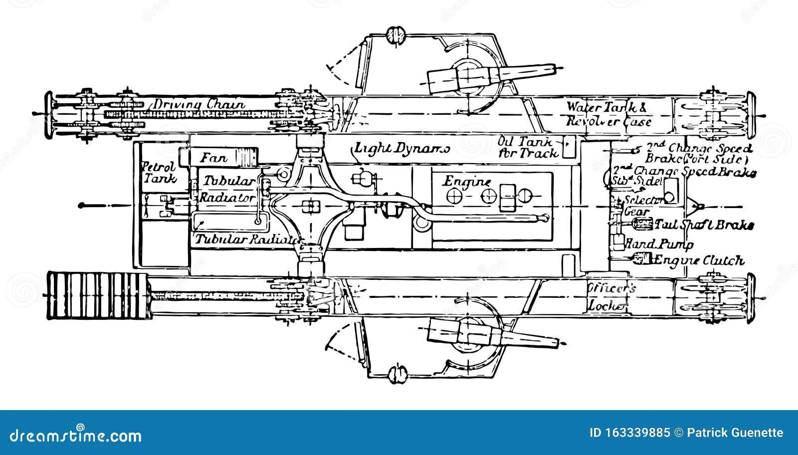 Mark plan. Mark IV Tank.