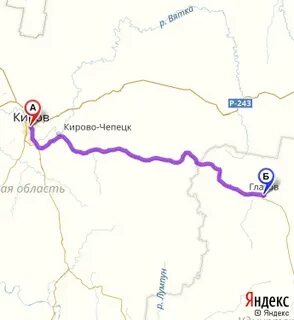 Киров ижевск карта