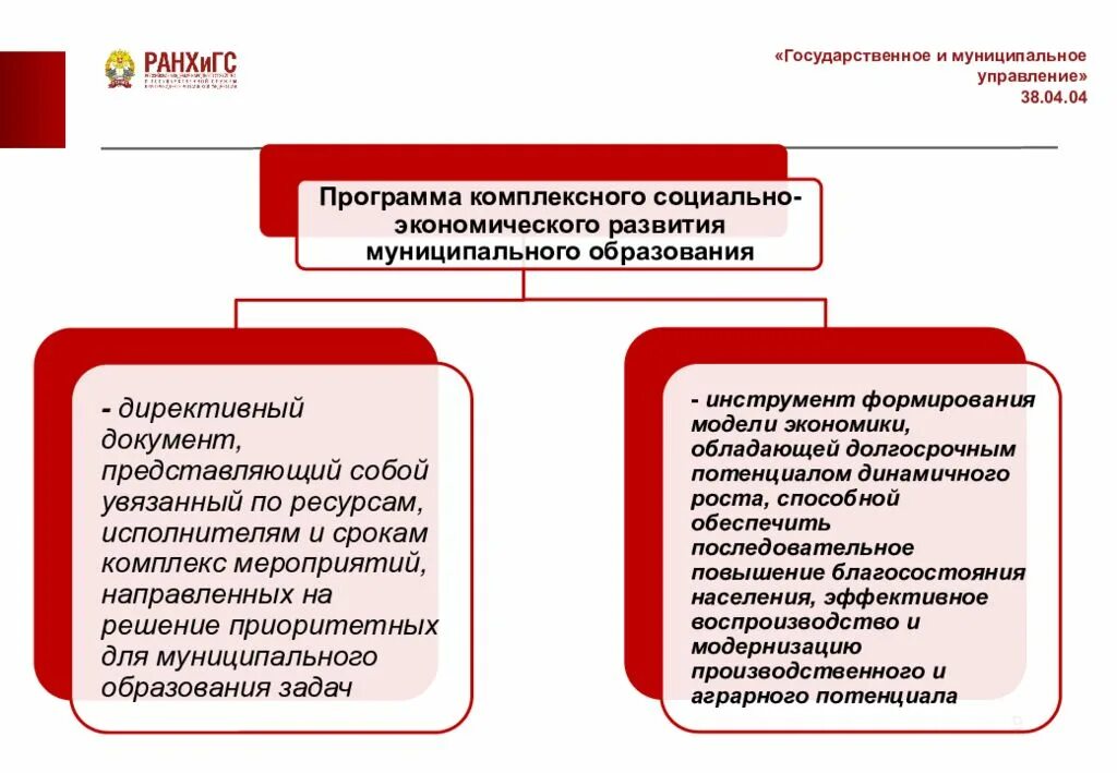 Социально хозяйственное управление