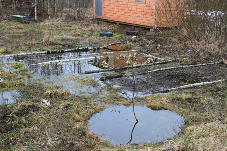 И воды зайдут низинами. Грунтовых воды на участке. Талые воды на участке. Дренаж болотистого участка. Дренаж на заболоченном участке.