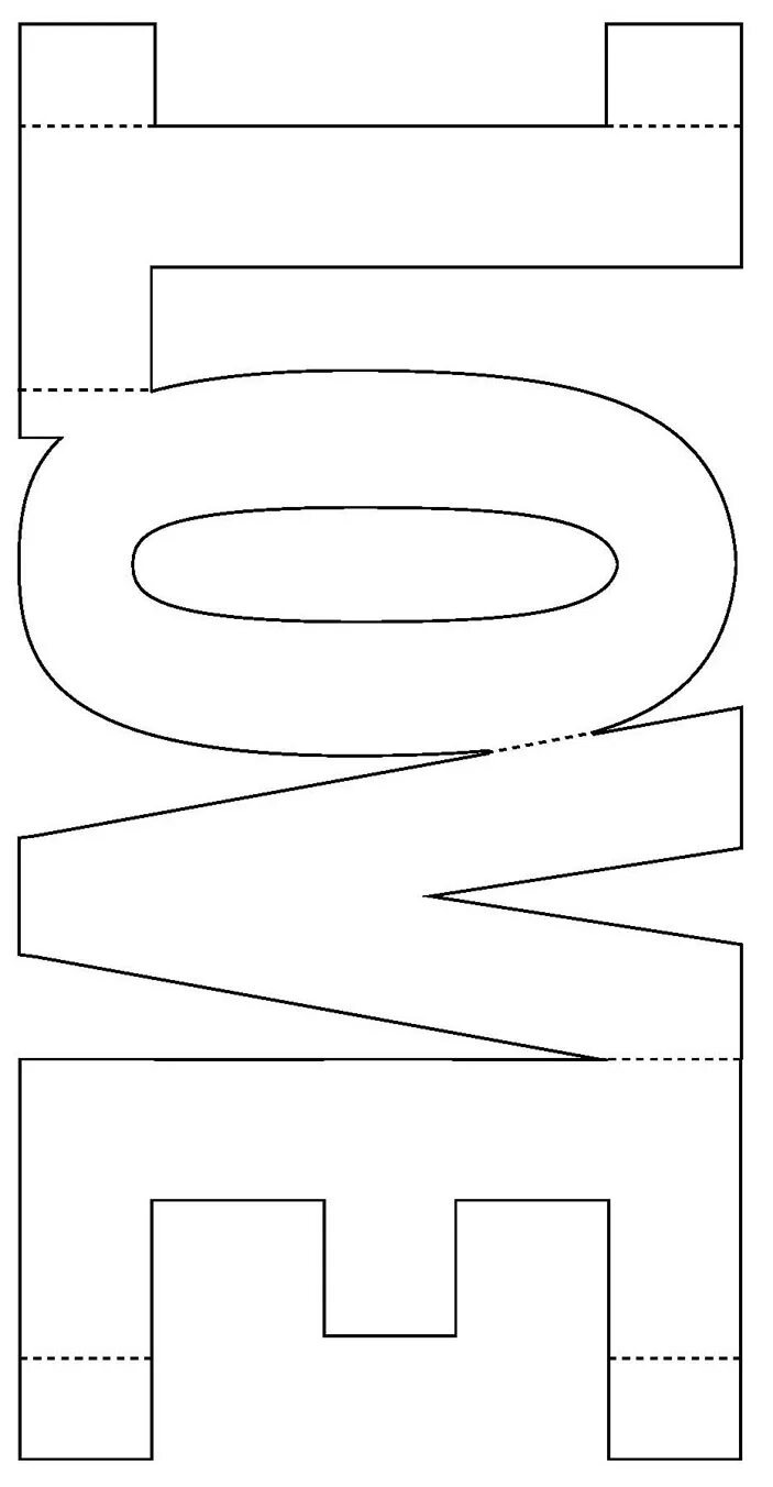 Буквы своими руками схемы шаблоны Imagem relacionada Como fazer letras 3d, Letras em 3d, Letras 3d molde