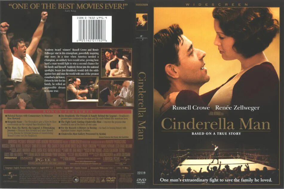 Cinderella man 2005. Cinderella man DVD Cover.