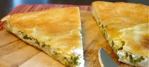 Пирог с домашним сыром и зеленью